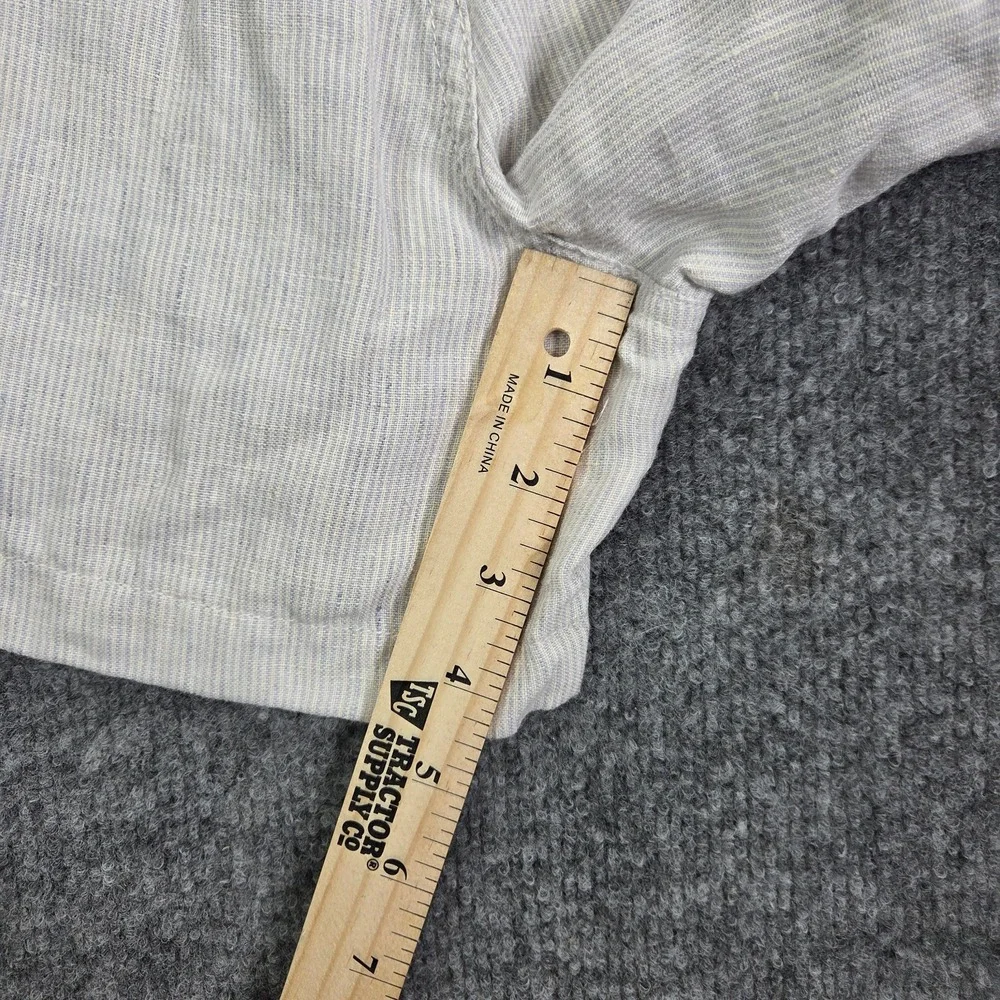 Rawganique Mens XL Joey Elastic 100% Raw Hemp Boxer Shorts Romania Striped Ivory